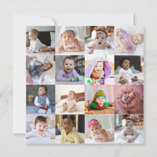 Design Your Own 16 Photo Collage Card