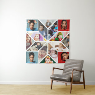 Design Your Own 16 Photo Collage Tapestry