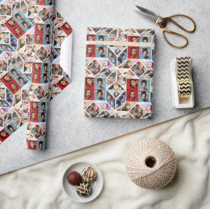 Design Your Own 16 Photo Collage Wrapping Paper