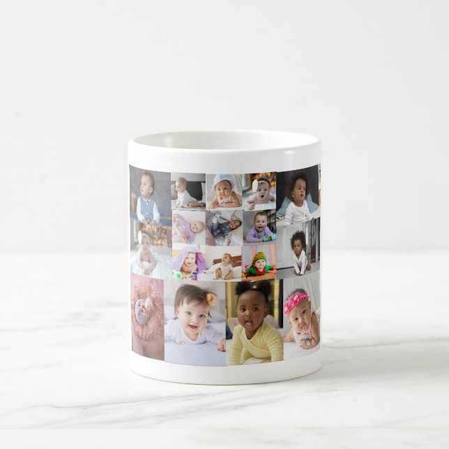 Design Your Own 17 Photo Collage  Coffee Mug (Center)