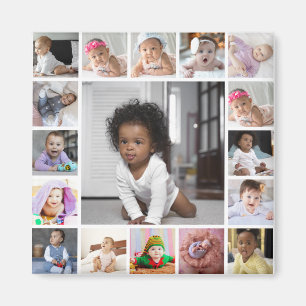 Design Your Own 17 Photo Collage Magnet