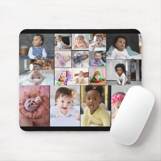 Design Your Own 17 Photo Collage  Mouse Pad (With Mouse)