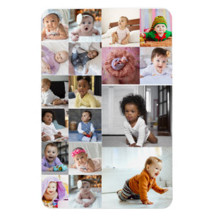 Design Your Own 18 Photo Collage Magnet