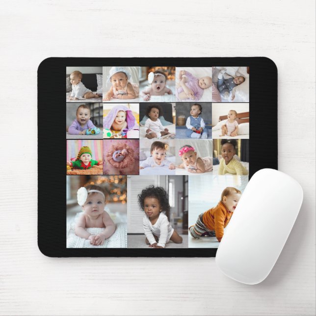 Design Your Own 18 Photo Collage Mouse Pad (With Mouse)