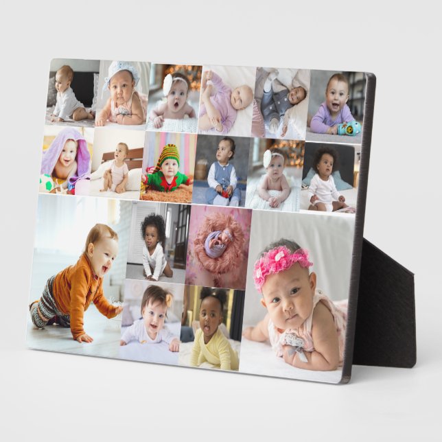 Design Your Own 18 Photo Collage Plaque (Side)