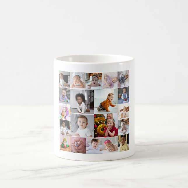 Design Your Own 20 Photo Collage Coffee Mug (Center)