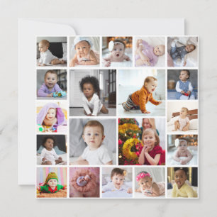 Design Your Own 20 Photo Collage Holiday Card
