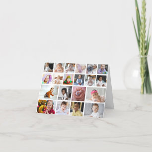 Design Your Own 20 Photo Collage Holiday Card