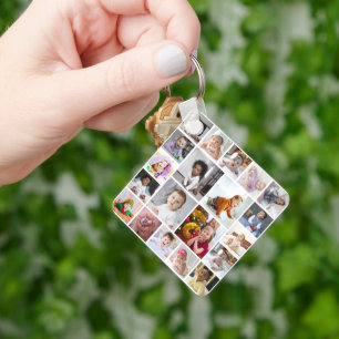 Design Your Own 20 Photo Collage Key Ring