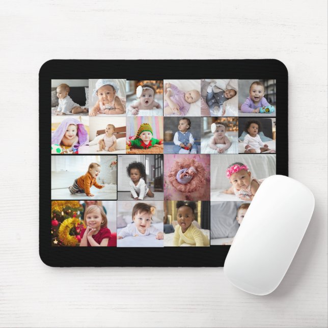 Design Your Own 20 Photo Collage  Mouse Pad (With Mouse)