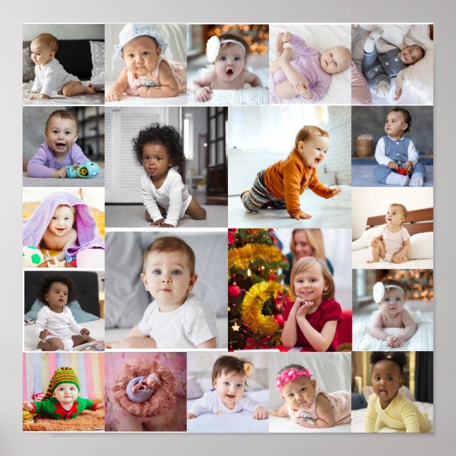 Design Your Own 20 Photo Collage Poster (Front)