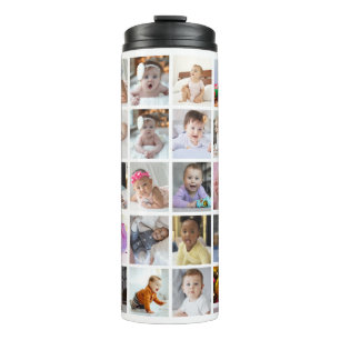 Design Your Own 20 Photo Collage Thermal Tumbler