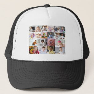 Design Your Own 20 Photo Collage Trucker Hat