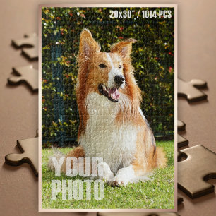 Design Your Own 20x30”/1014 Pcs Custom Pet Photo Jigsaw Puzzle