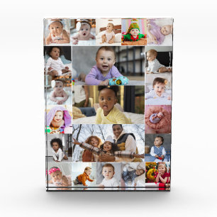 Design Your Own 21 Photo Collage Framed Art Block