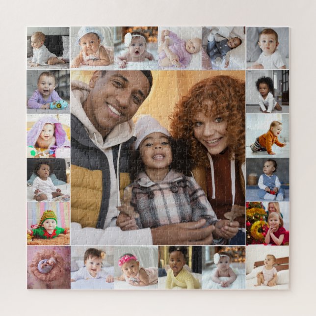 Design Your Own 21 Photo Collage Jigsaw Puzzle (Vertical)