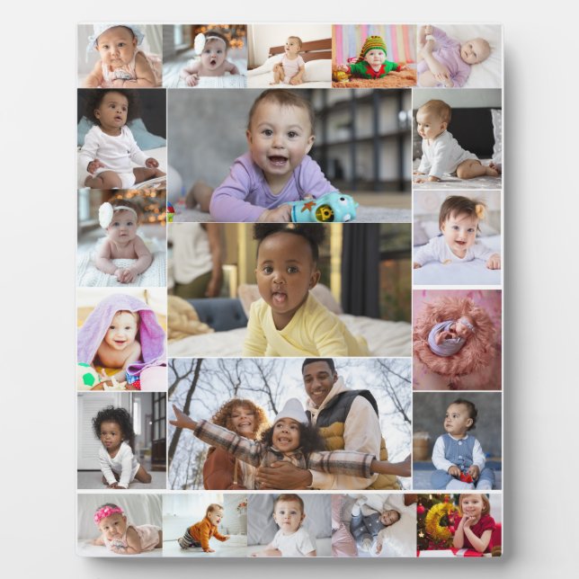 Design Your Own 21 Photo Collage Plaque (Front)