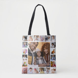 Design Your Own 21 Photo Collage Tote Bag