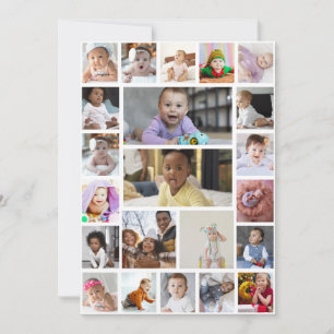 Design Your Own 22 Photo Collage Framed Art Card