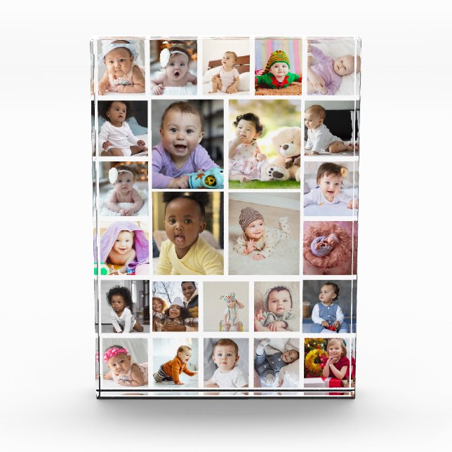 Design Your Own 25 Photo Collage Framed Art Block (Front)