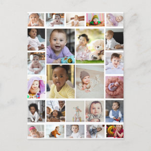 Design Your Own 25 Photo Collage Poster Postcard