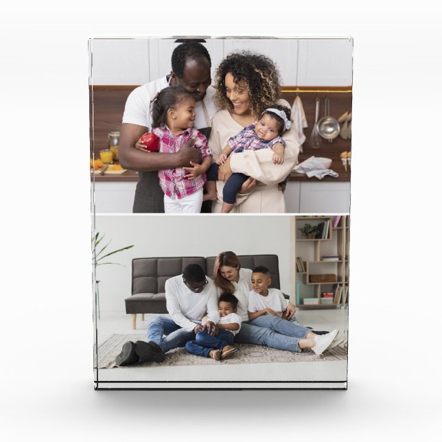 Design Your Own 2 Photo Collage Block (Front)