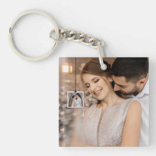 Design Your Own 2 Photo Collage Key Ring