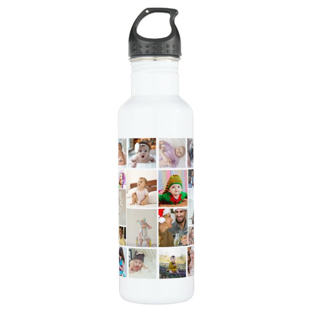 Design Your Own 30 Photo Collage 710 Ml Water Bottle (Front)