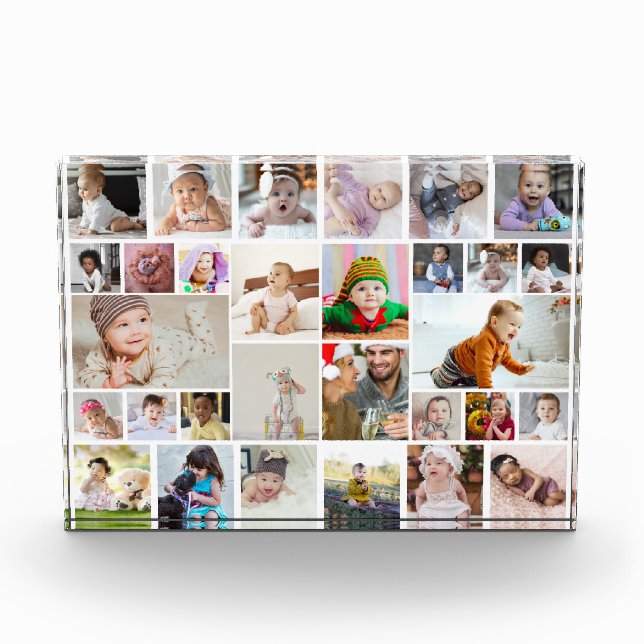 Design Your Own 30 Photo Collage Block (Front)