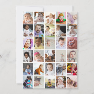 Design Your Own 30 Photo Collage Holiday Card