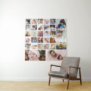 Design Your Own 30 Photo Collage Tapestry