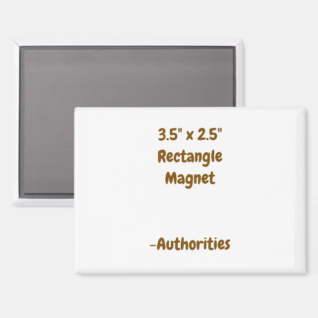 Design Your Own 3.5" x 2.5" Rectangle Magnet (Front/Back)