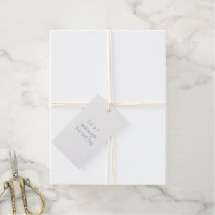 Design Your Own 3.5" x 2" Rectangle Silver Gift Tags