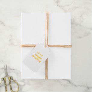 Design Your Own 3.5" x 2" Scalloped Gold Jute Gift Tags