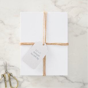 Design Your Own 3.5" x 2" Scalloped Silver Jute Gift Tags