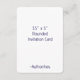 Design Your Own 3.5" x 5" Rounded Invitation