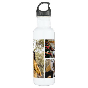Design Your Own 3 Photo Collage 710 Ml Water Bottle