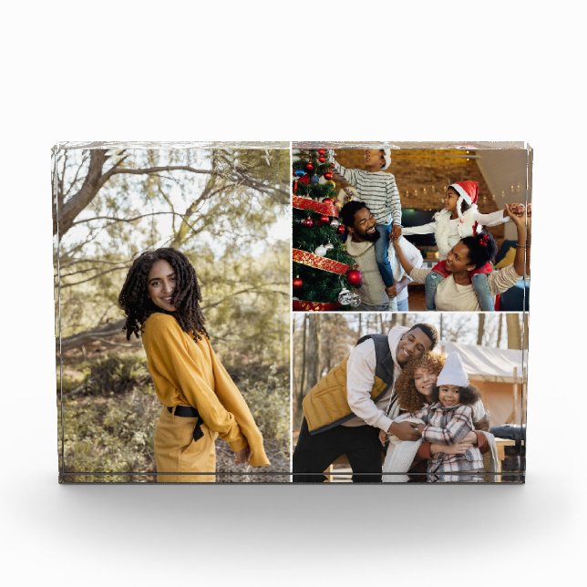 Design Your Own 3 Photo Collage Block (Front)