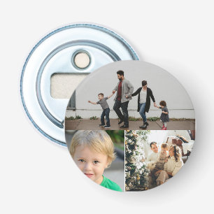 Design Your Own 3 Photo Collage Bottle Opener