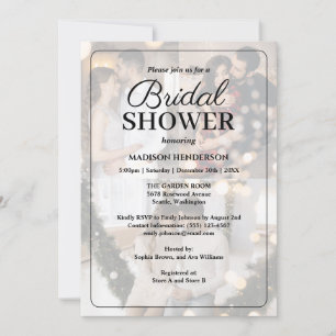 Design Your Own 3 Photo Collage Bridal Shower Invitation