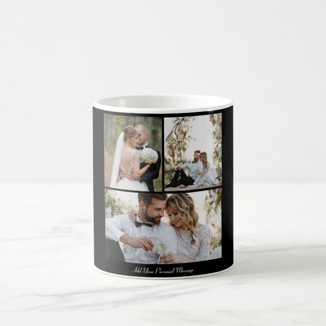 Design Your Own 3 Photo Collage Coffee Mug (Center)