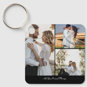 Design Your Own 3 Photo Collage Key Ring