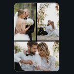 Design Your Own 3 Photo Collage Magnet<br><div class="desc">Customise your photography. You can make this custom product for special occasions like weddings,  birthdays,  Christmas,  Holidays,  Memorials,  Graduation,  Anniversaries and more. It can also be given as a gift to your best friend,  close friend,  family,  and relatives.</div>