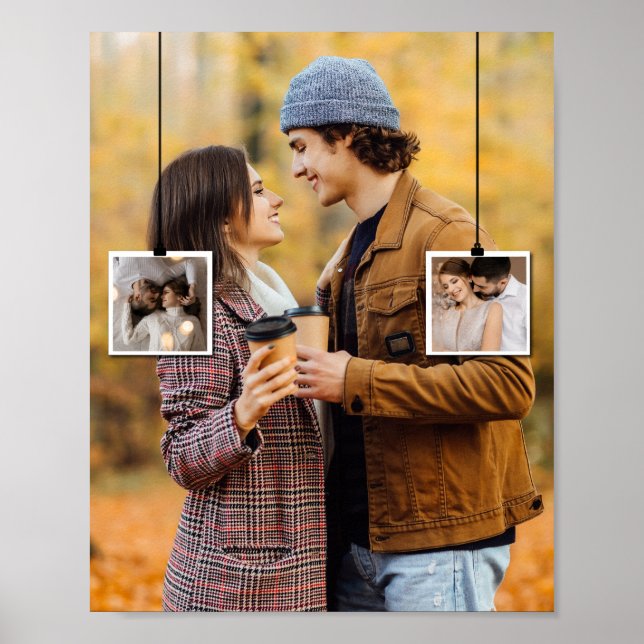 Design Your Own 3 Photo Collage Poster (Front)