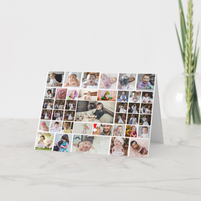 Design Your Own 40 Photo Collage Card (Front)