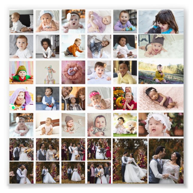 Design Your Own 40 Photo Collage Print (Front)