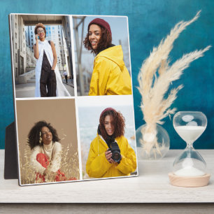 Design Your Own 4 Photo Collage Plaque