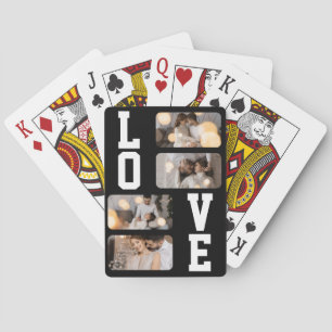 Design Your Own 4 Photo Collage Playing Cards