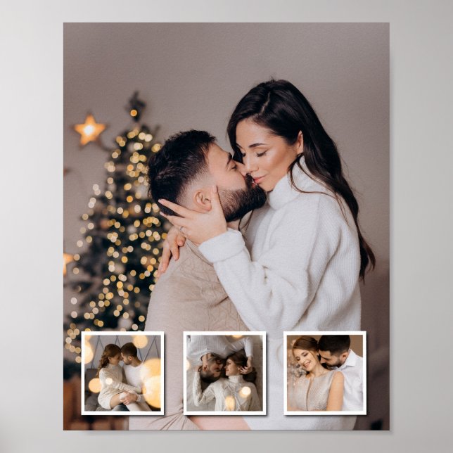 Design Your Own 4 Photo Collage Poster (Front)