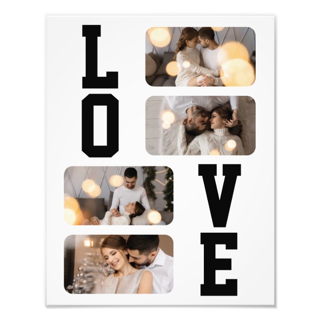 Design Your Own 4 Photo Collage Print (Front)